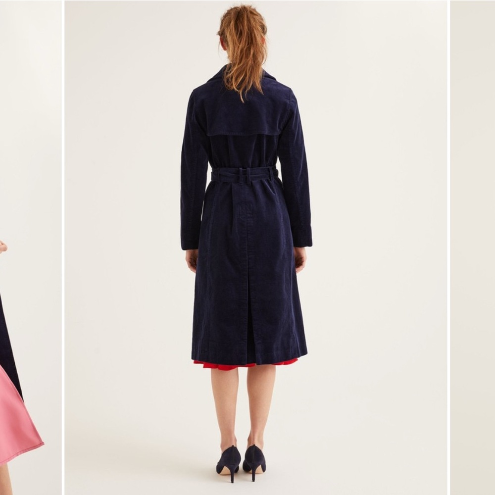 Boden Navy Corduroy Markham Trench Coat UK 8 / US 4 - Picture 4 of 13